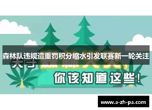 森林队违规遭重罚积分缩水引发联赛新一轮关注